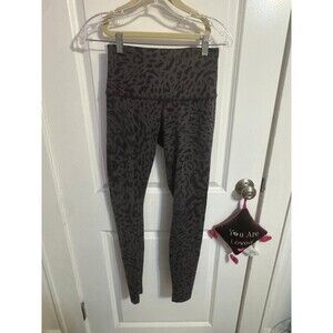lululemon grey/black leopard leggings - Size 4